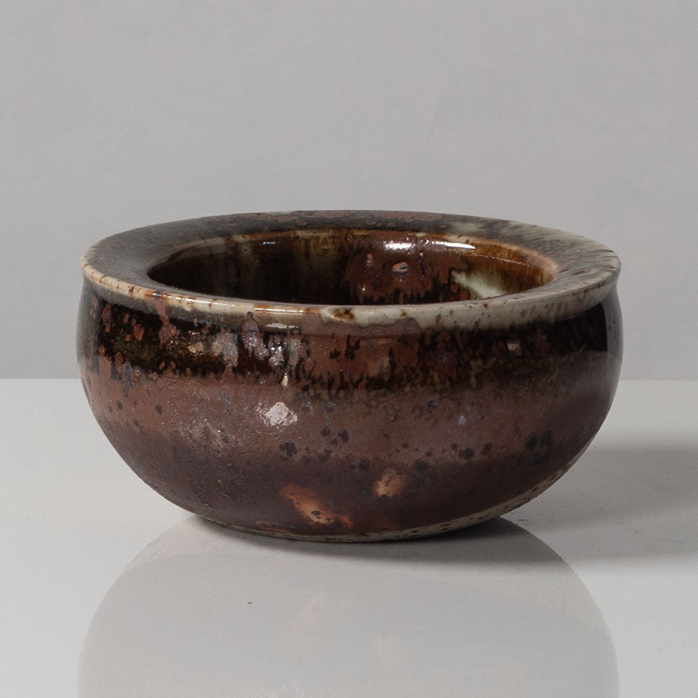 Carl Harry Stålhane for Designhuset, Sweden, stoneware bowl with brown glaze L3221