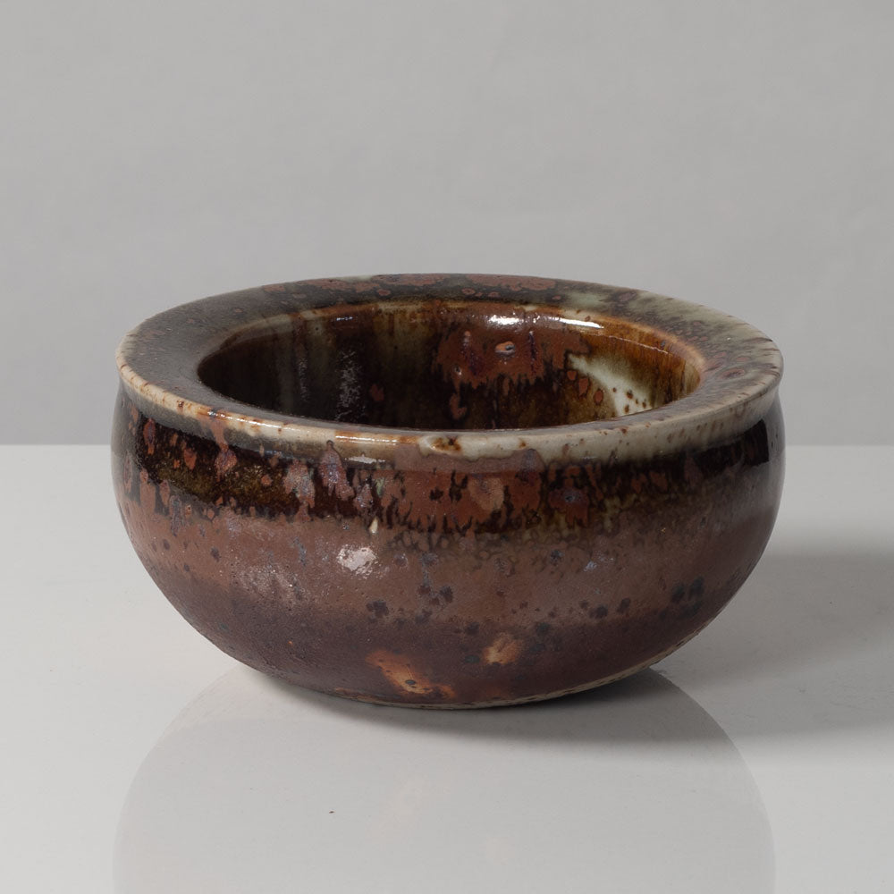 Carl Harry Stålhane for Designhuset, Sweden, stoneware bowl with brown glaze L3221