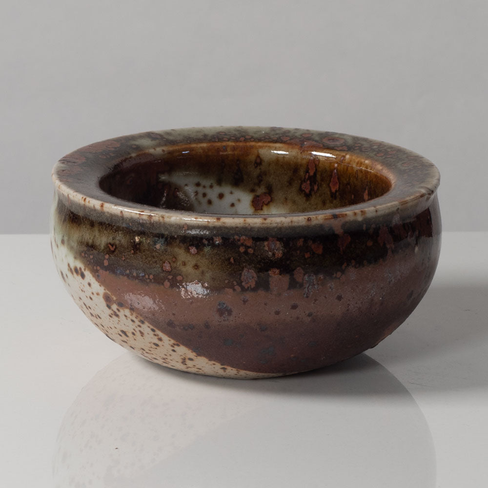 Carl Harry Stålhane for Designhuset, Sweden, stoneware bowl  with brown glaze L3221