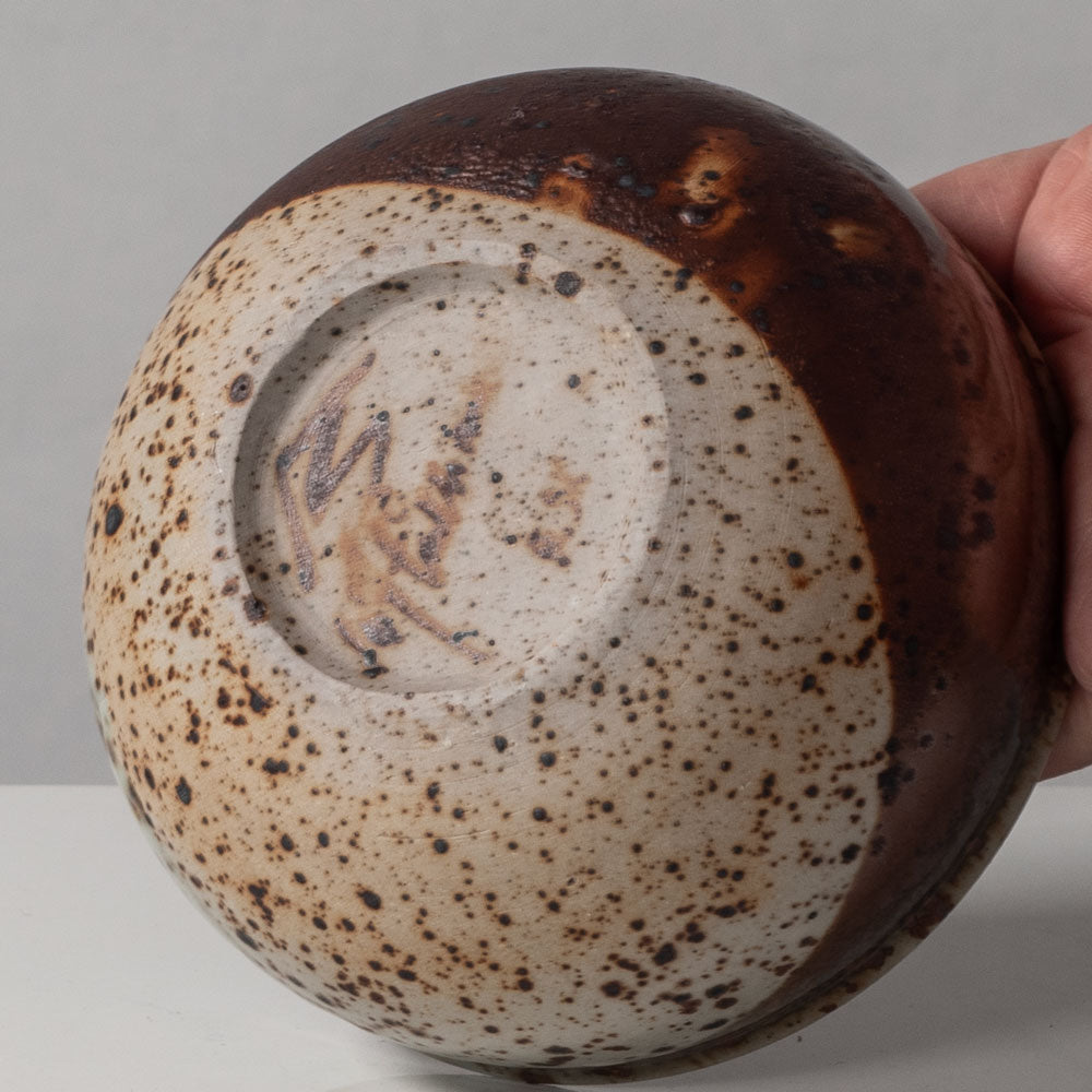 Carl Harry Stålhane for Designhuset, Sweden, stoneware bowl with brown glaze L3221