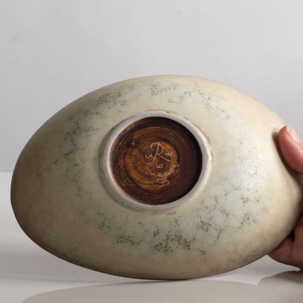 Carl Harry Stålhane for Rörstrand, Sweden, stoneware bowl with brown crystalline glaze M5423