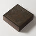 Athena Ystad, Sweden, bronze box with portrait illustration and wood interior L3266