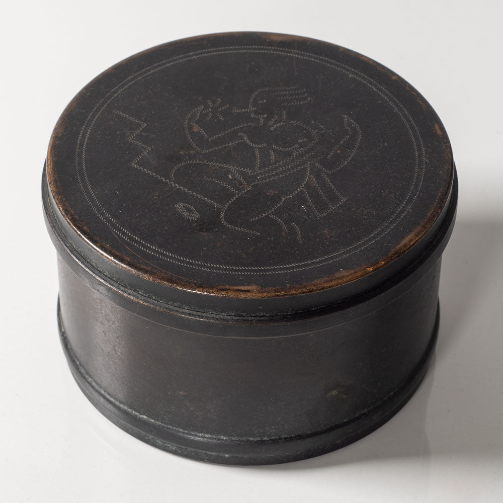 Nilsson & Johansson, Sweden, bronze lidded tin K2849