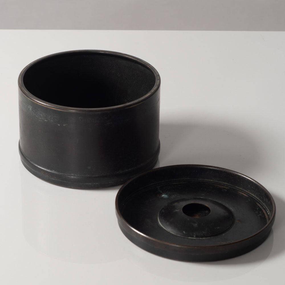 Nilsson & Johansson, Sweden, bronze lidded tin K2849
