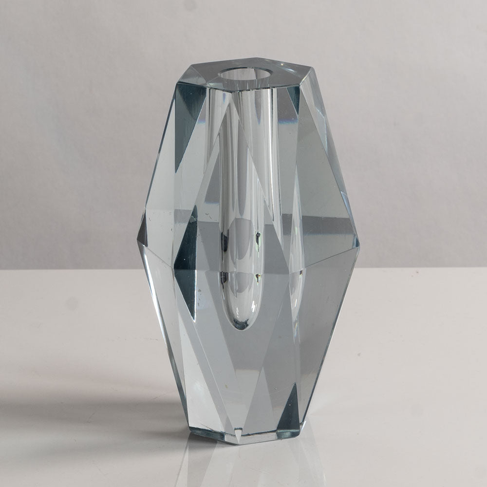 Strombergshyttan faceted vase in clear glass M4255