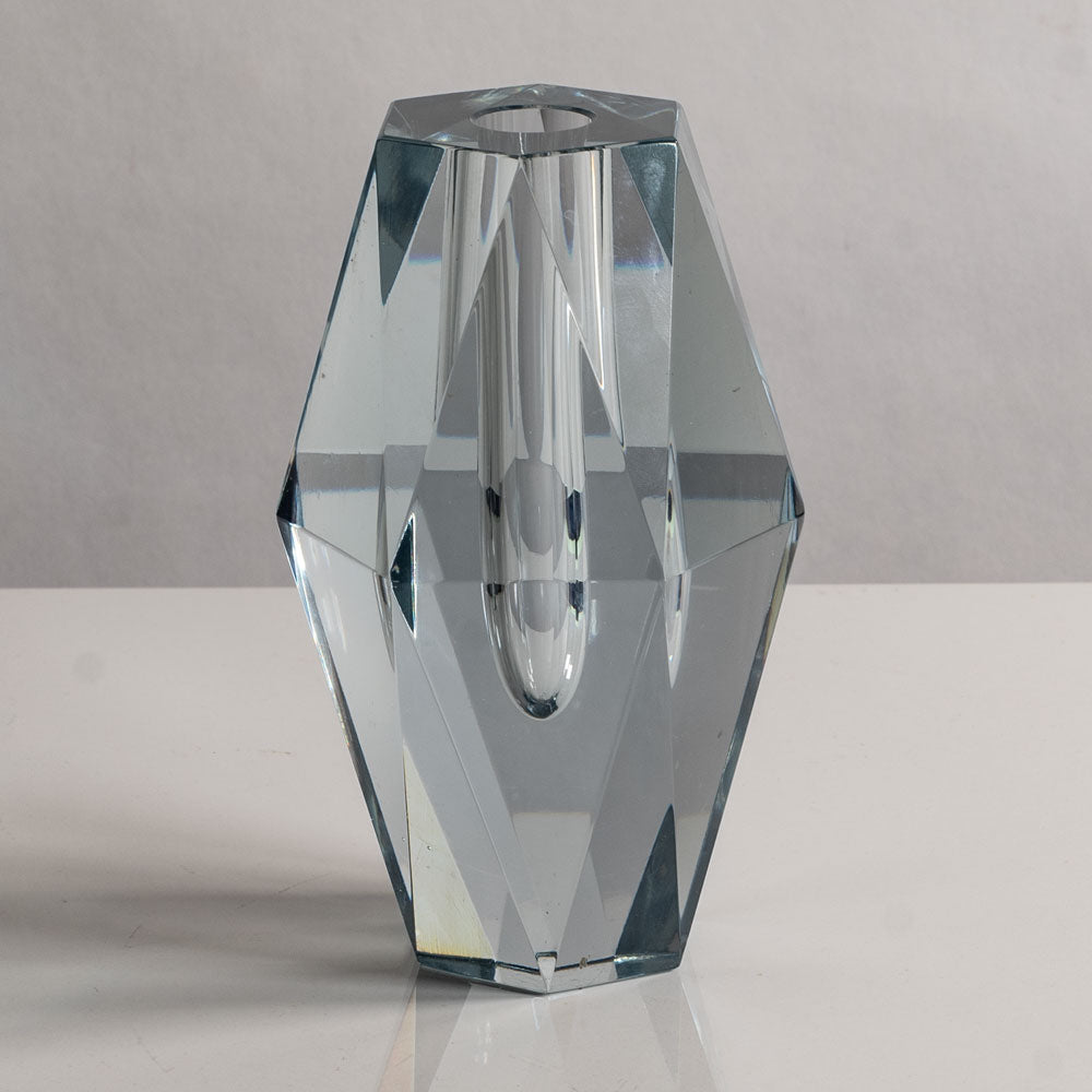 Strombergshyttan faceted vase in clear glass M4255