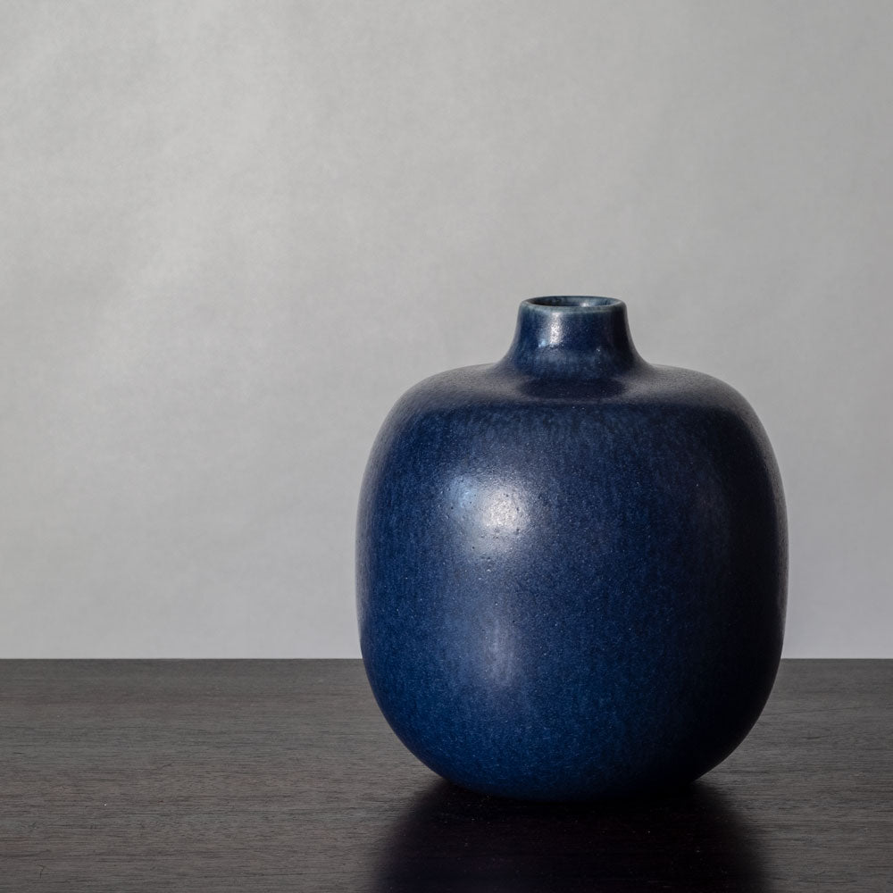 Erich and Ingrid Triller for Tobo, Sweden, vase with blue glaze J1138