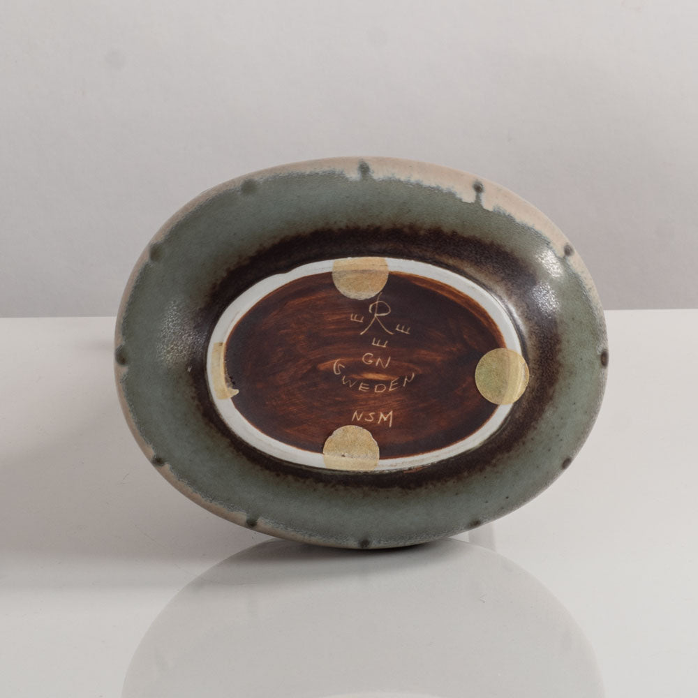 Gunnar Nylund for Rörstrand, Sweden, stoneware pitcher with pale brown spotted glaze M5441