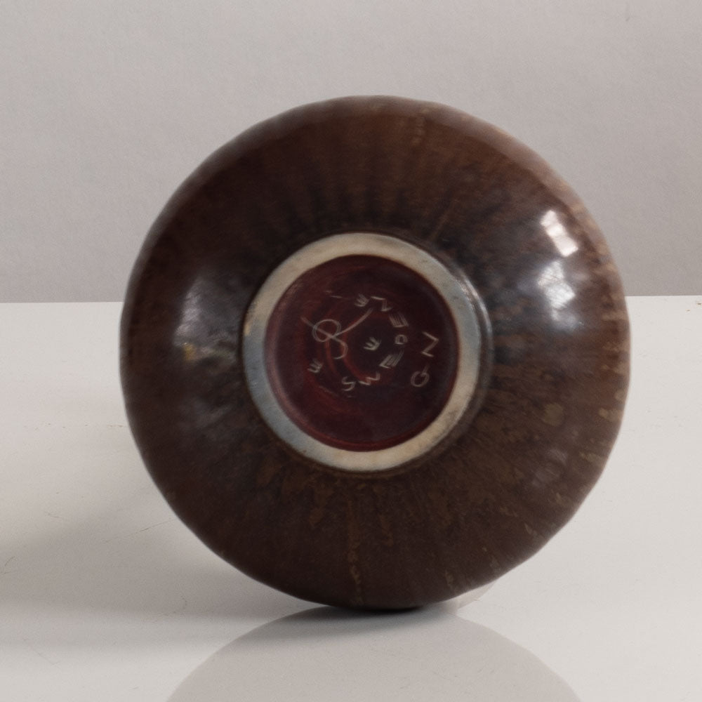 Gunnar Nylund for Rörstrand, Sweden, stoneware vase with brown glaze M3930