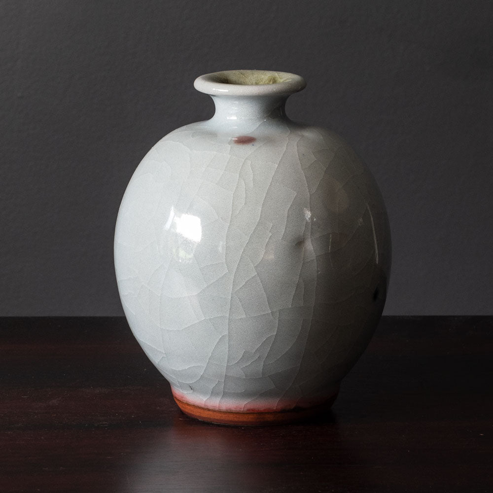Horst Kerstan, Germany, unique stoneware vase with celadon crackle glaze H1519