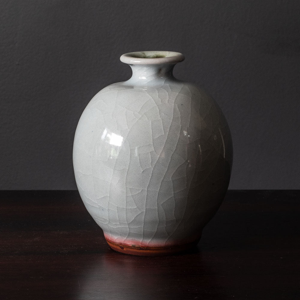 Horst Kerstan, Germany, unique stoneware vase with celadon crackle glaze H1519