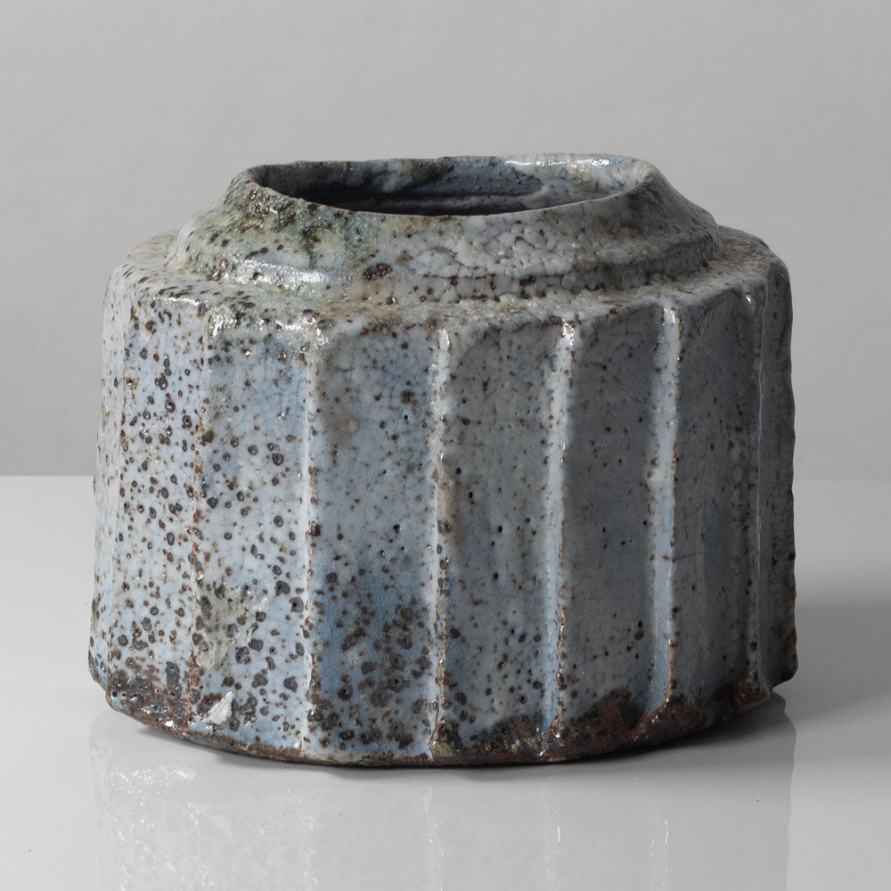 Hans Vangsø, Denmark, unique stoneware vase with volcanic glaze L3150