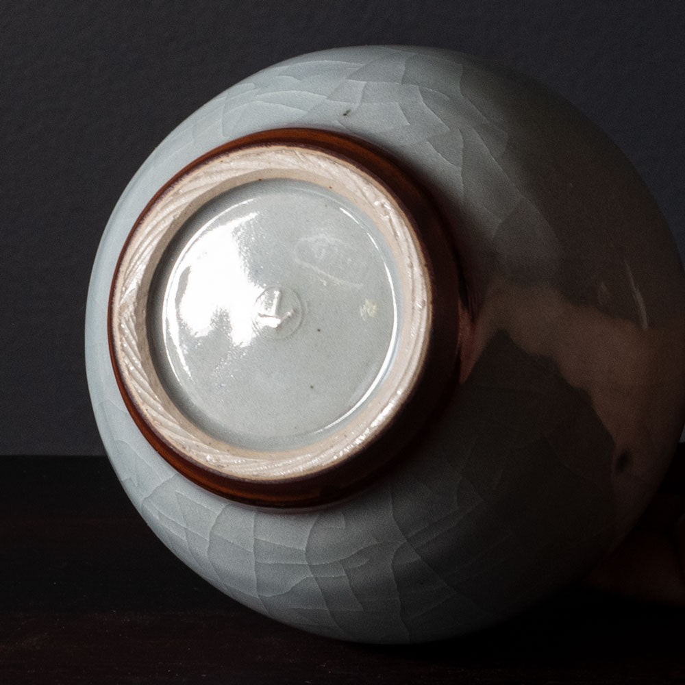Horst Kerstan, Germany, unique stoneware vase with celadon crackle glaze H1519