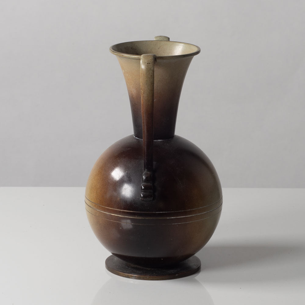Ystad Brons, Sweden, bronze two-handled vase J1628