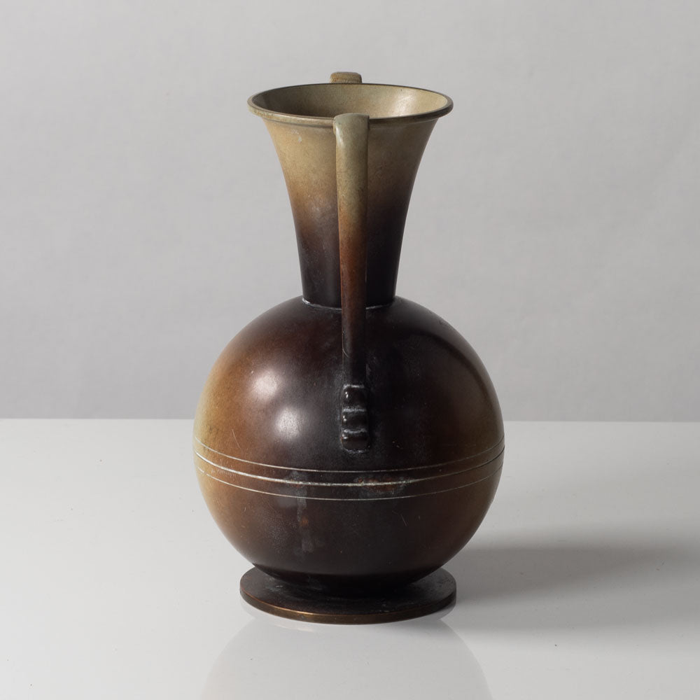 Ystad Brons, Sweden, bronze two-handled vase J1628