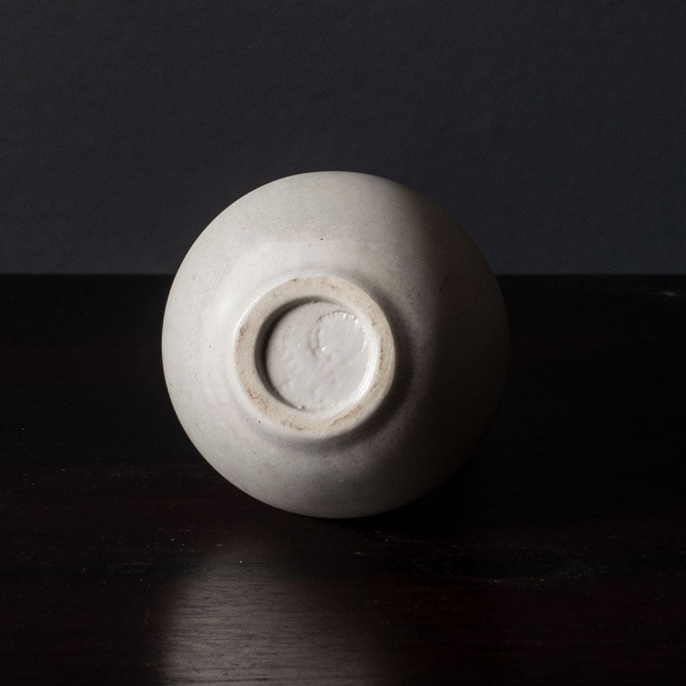 Stig Lindberg for Gustavsberg, Sweden, unique stoneware cabinet vase with matte white glaze J1098