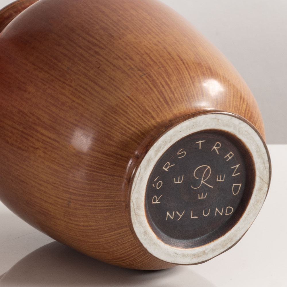 Gunnar Nylund for Rörstrand, Sweden, stoneware vase with golden brown glaze M5446