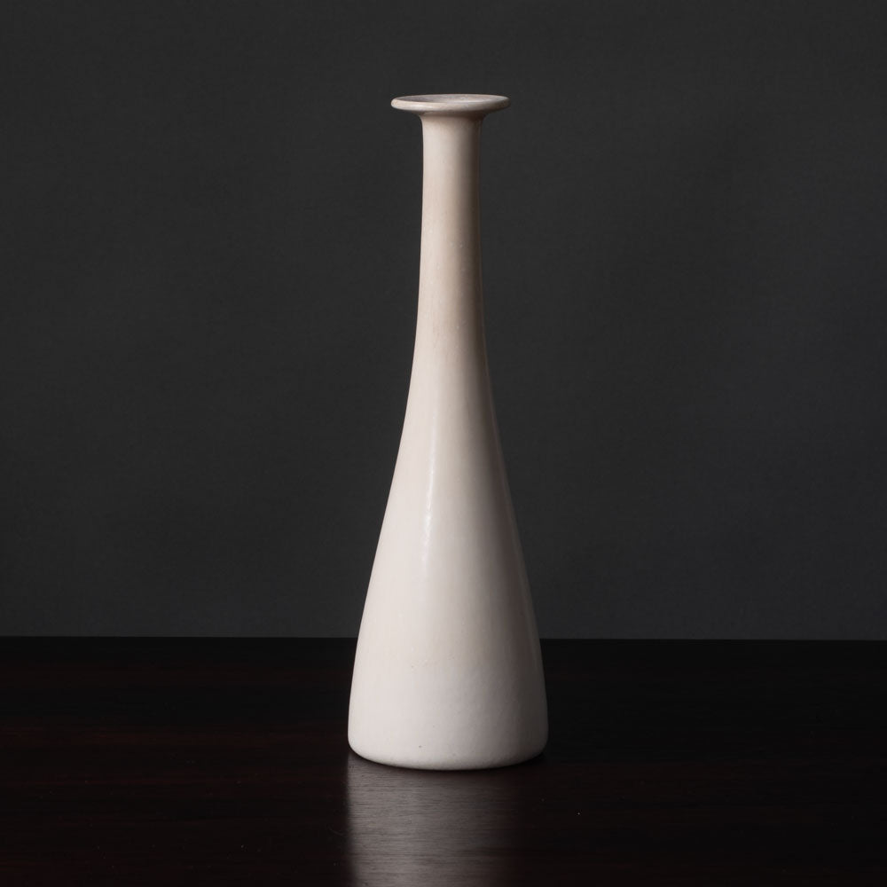 Gunnar Nylund for Rörstrand, Sweden, tall conical  vase with white glaze L3186