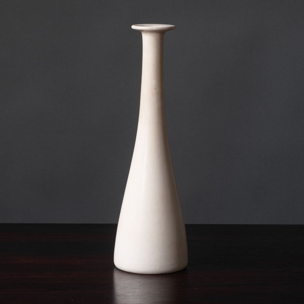 Gunnar Nylund for Rörstrand, Sweden, tall conical  vase with white glaze L3186