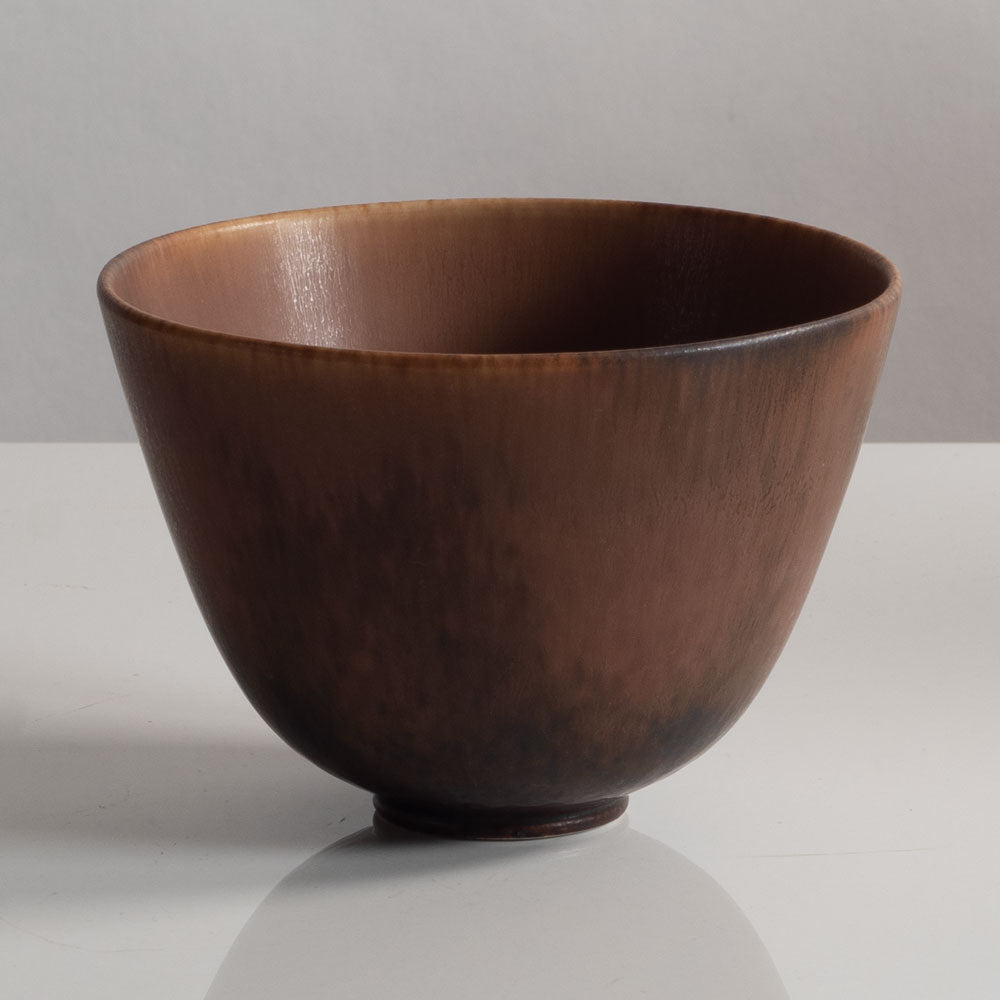 Gunnar Nylund for Rörstrand, Sweden, stoneware bowl with brown glaze M4048