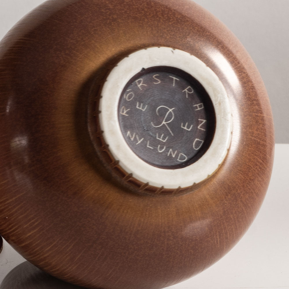 Gunnar Nylund for Rörstrand, Sweden, stoneware vase with golden brown glaze M5444