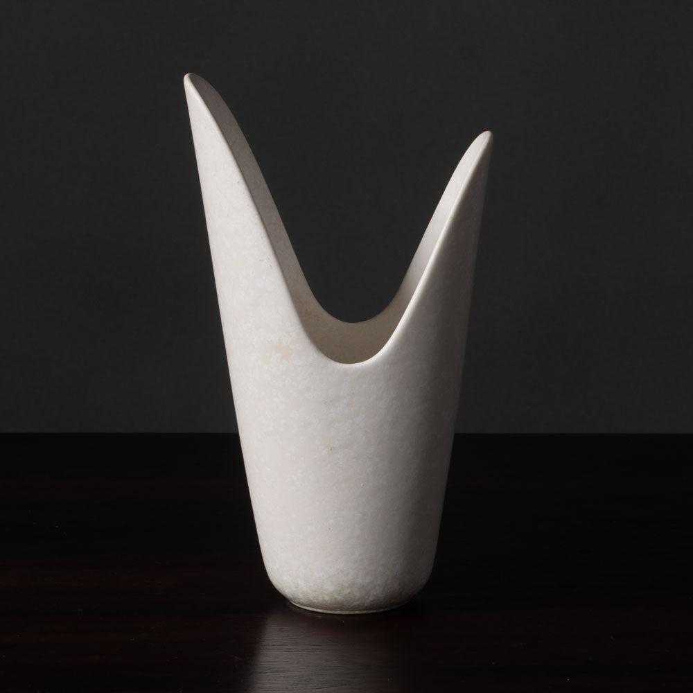 Gunnar Nylund for Rörstrand, Sweden, asymmetrical vase with white glaze J1196