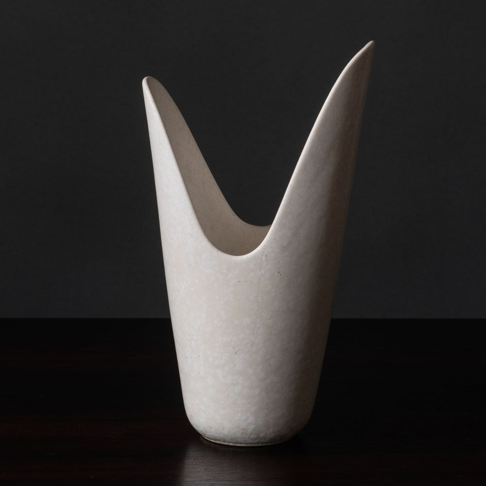Gunnar Nylund for Rörstrand, Sweden, asymmetrical vase with white glaze J1196