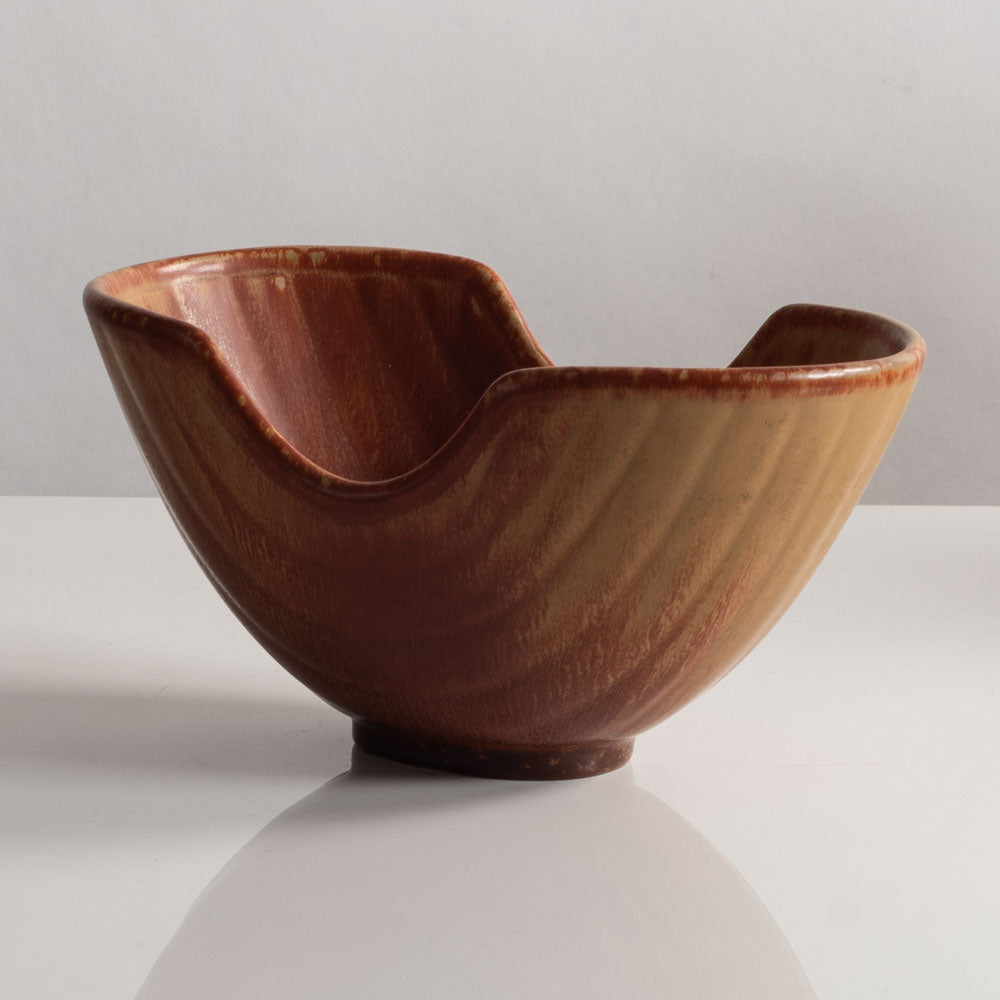 Gunnar Nylund for Rörstrand, Sweden, stoneware bowl with brown glaze M5447