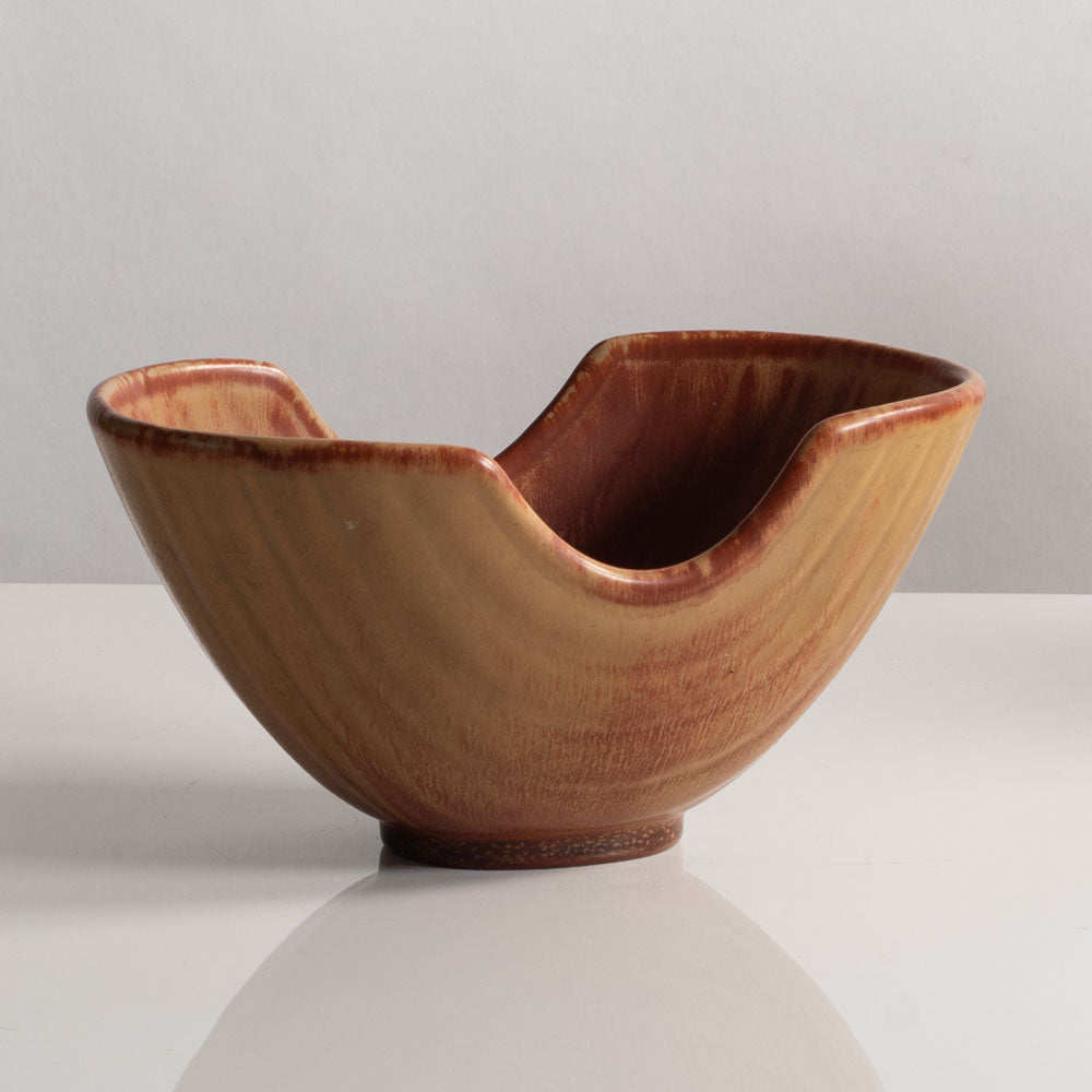 Gunnar Nylund for Rörstrand, Sweden, stoneware bowl with brown glaze M5447
