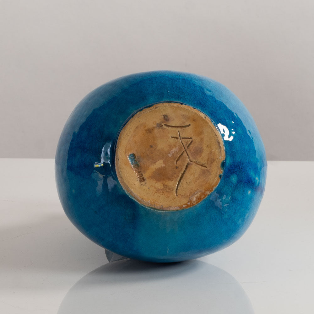 Nils Kähler for Herman A. Kähler Keramik, Denmark, vase with turquoise glaze H1532