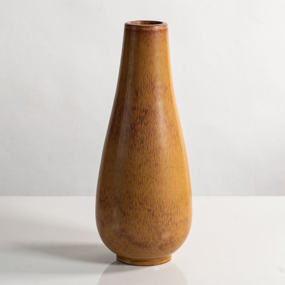 Gunnar Nylund for Rörstrand, Sweden, stoneware vase with reddish brown glaze M5477