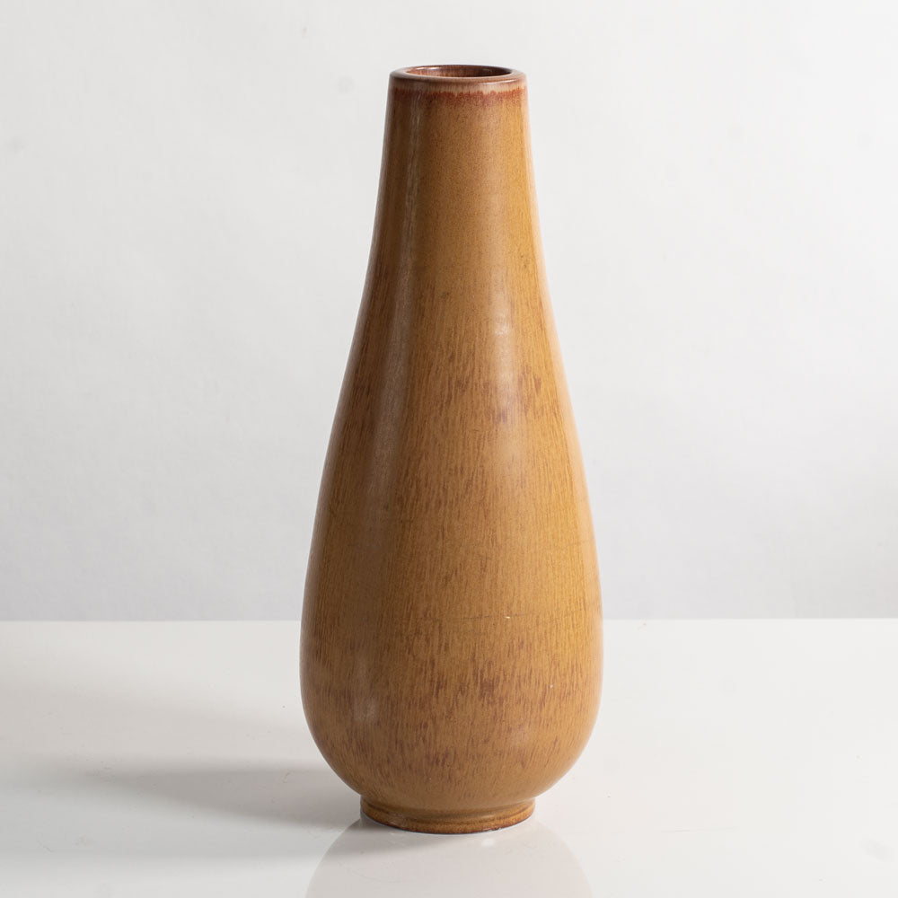 Gunnar Nylund for Rörstrand, Sweden, stoneware vase with reddish brown glaze M5477