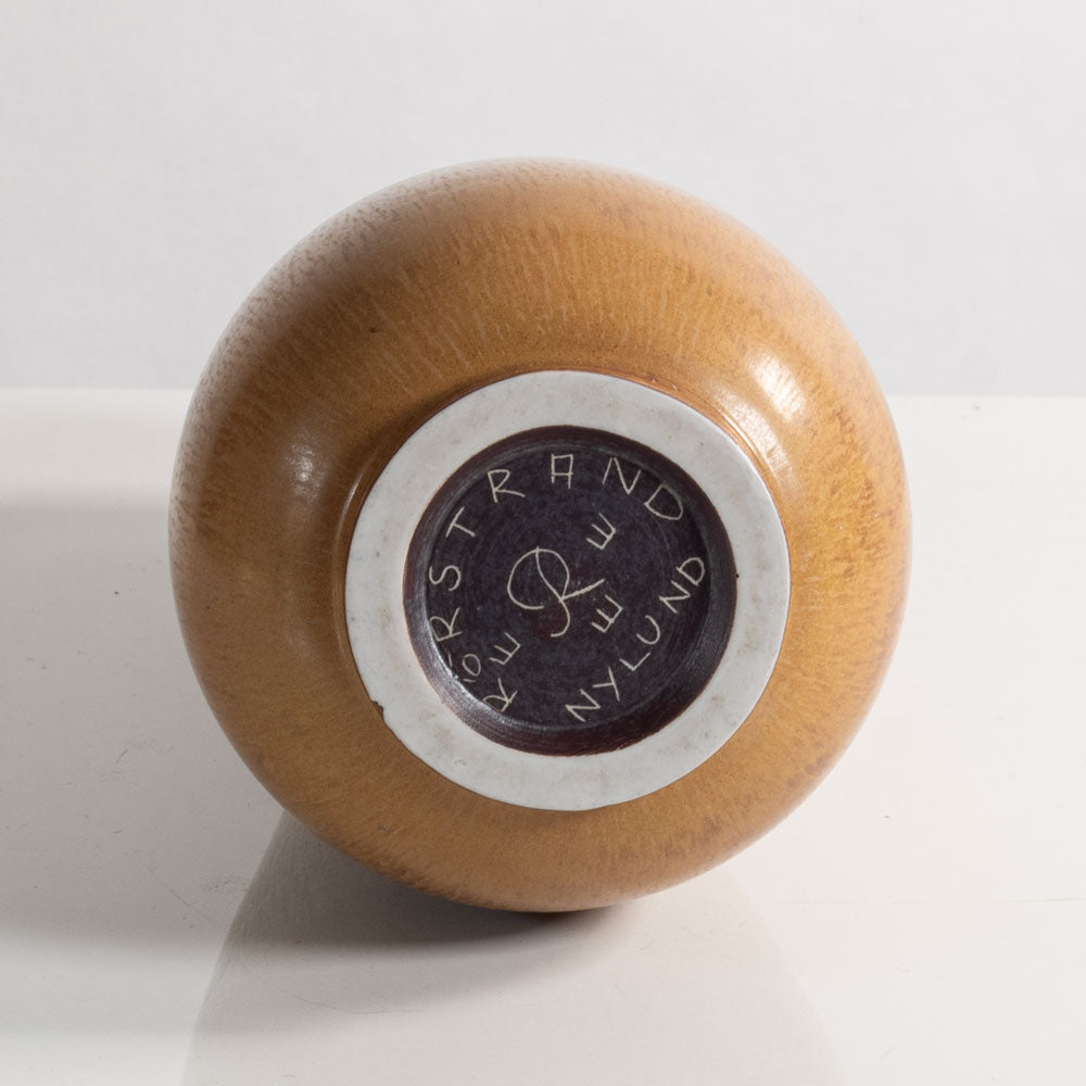 Gunnar Nylund for Rörstrand, Sweden, stoneware vase with reddish brown glaze M5477