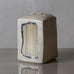 Elisabeth Schaffer, Germany, porcelain rectangular vessel with blue and white glossy glaze J1265