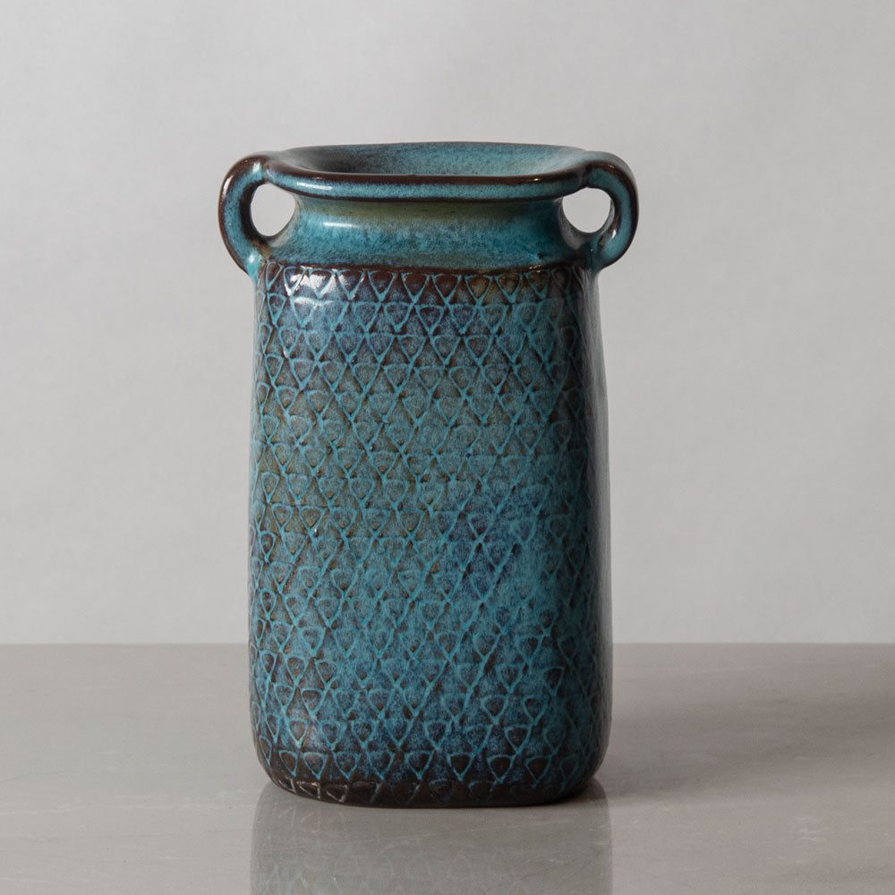 Group of vessels with turquoise glaze by Stig Lindberg for Gustavsberg, Sweden
