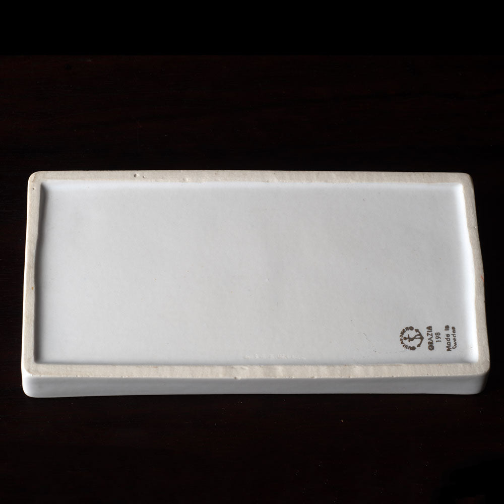 Stig Lindberg for Gustavsberg, "Grazia" stoneware dish with town scene L3313