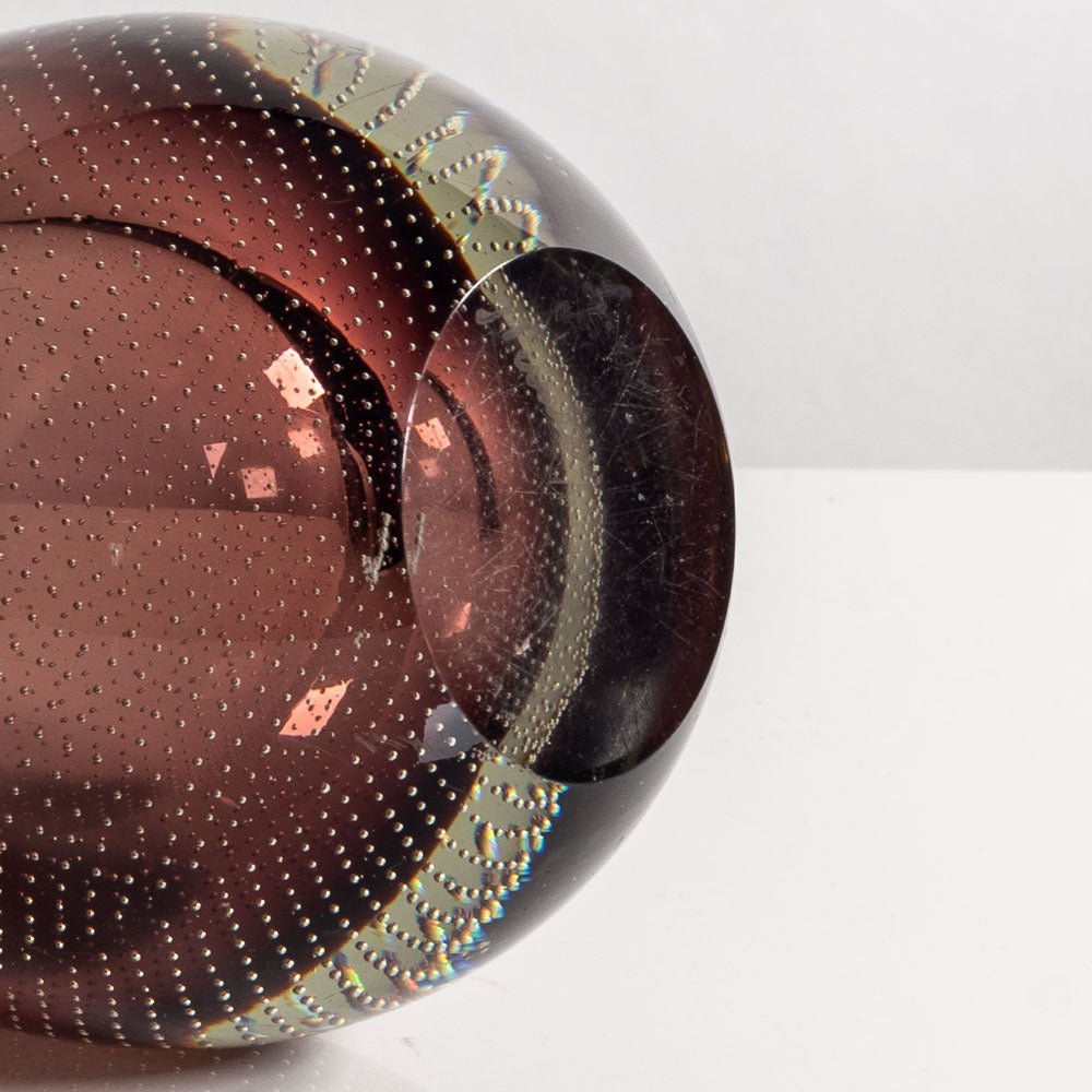 Gunnel Nyman for Nuutäjarvi-Nottsjö, Finland, purple glass "Huntu" vase M5420