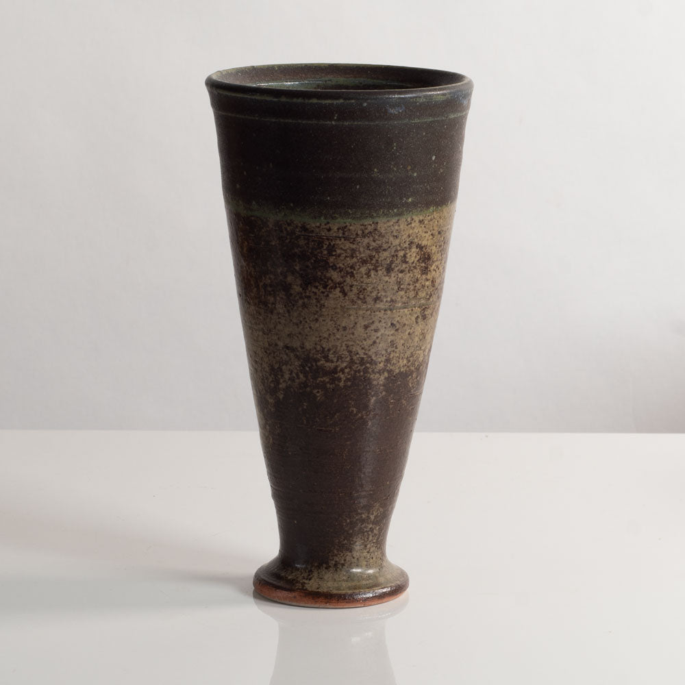 Francesca Mascitti Lindh for Arabia, unique stoneware vase with brown glaze M5482