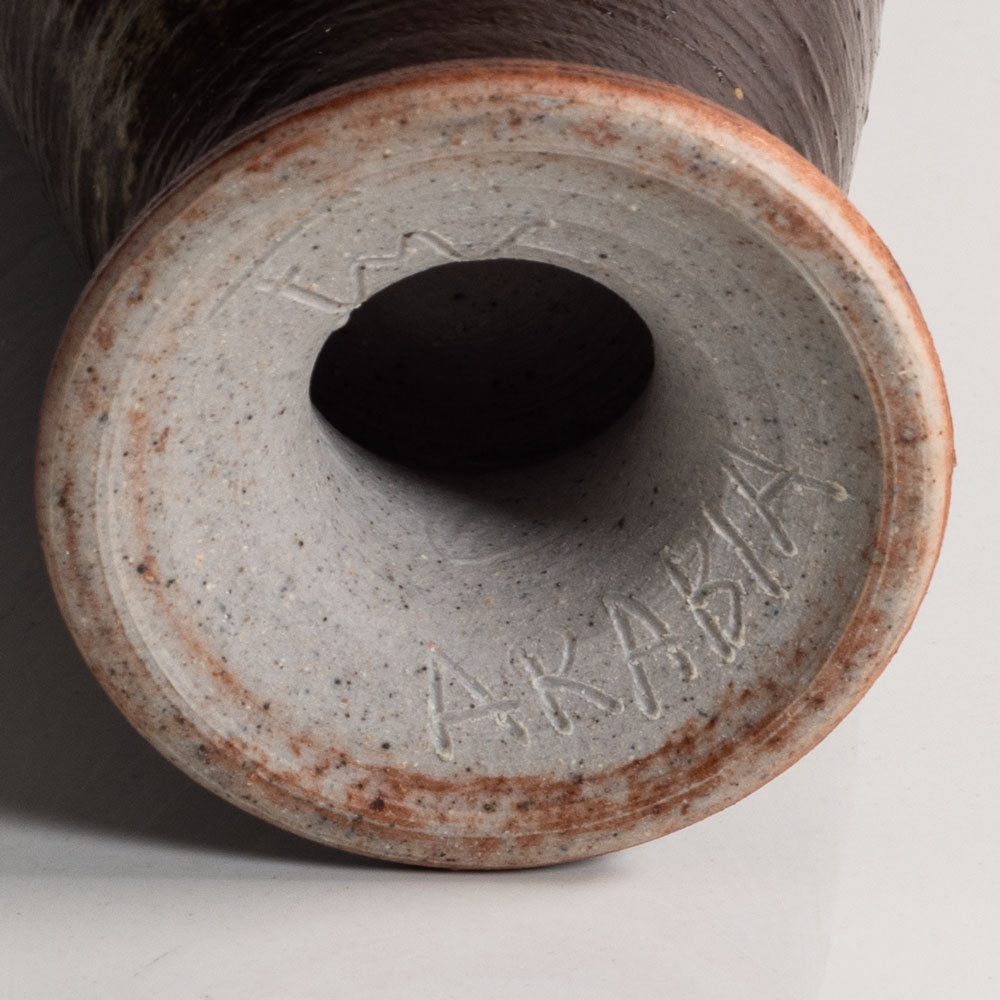 Francesca Mascitti Lindh for Arabia, unique stoneware vase with brown glaze M5482