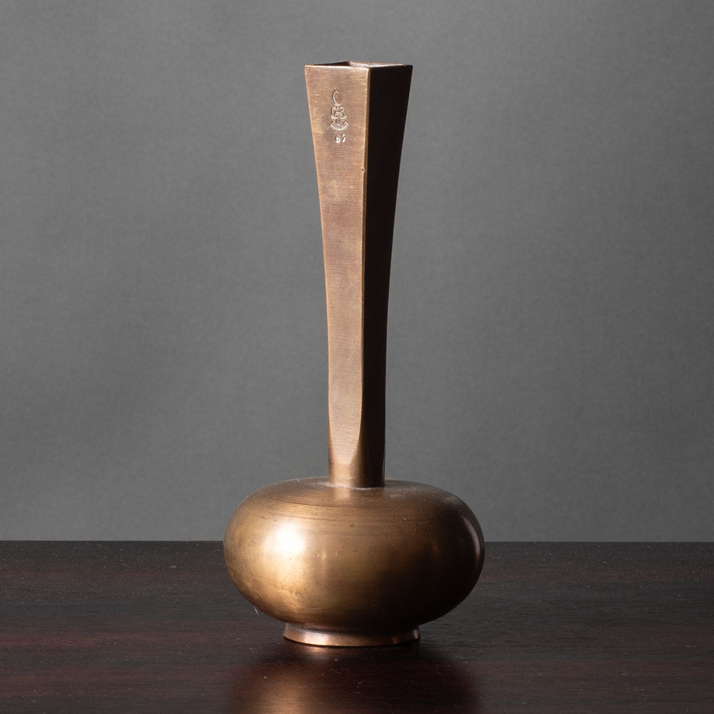 GAB, Sweden, bronze long necked vase K2684