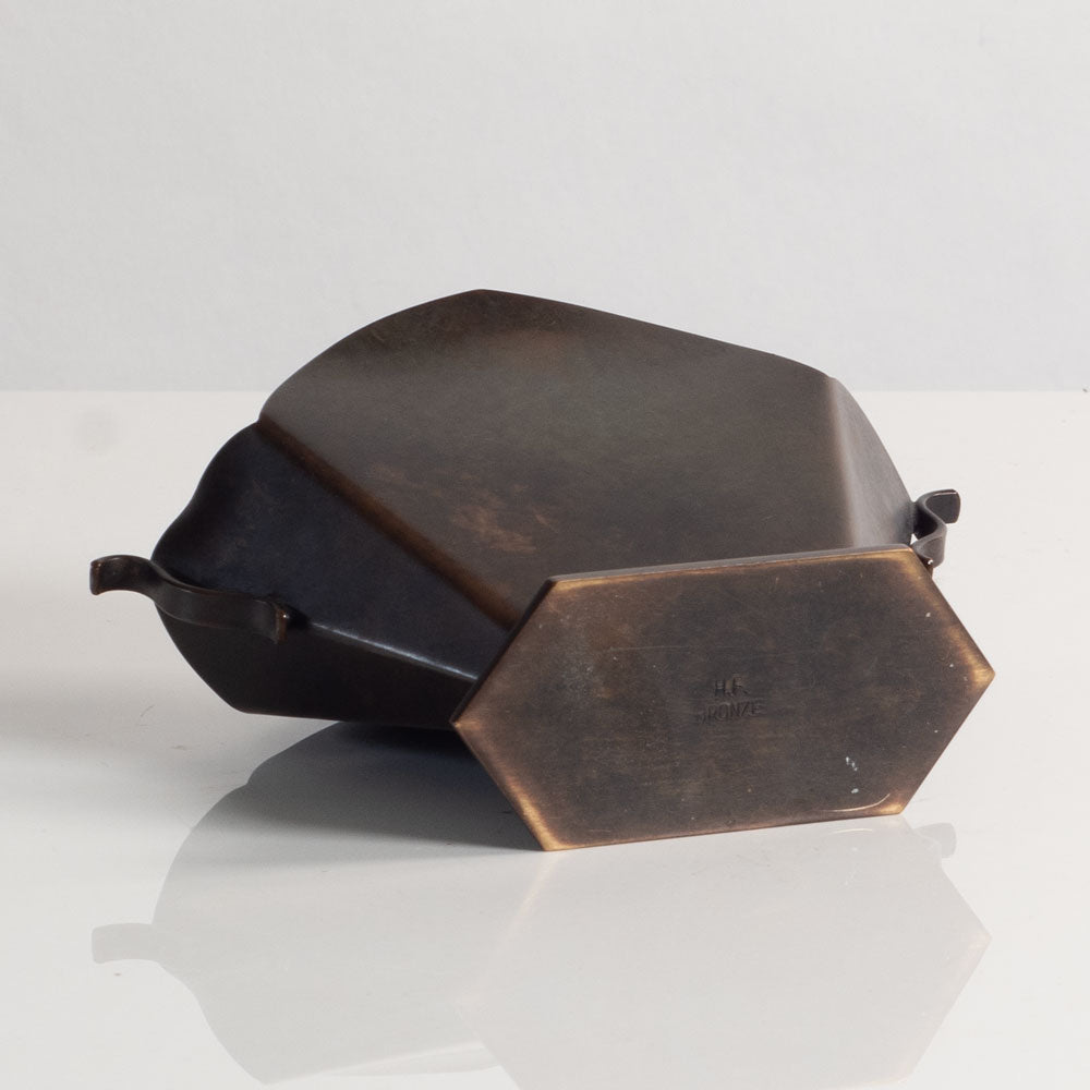 Holger Fridericias, HF Ildfast, Denmark, art deco bronze vase L3892