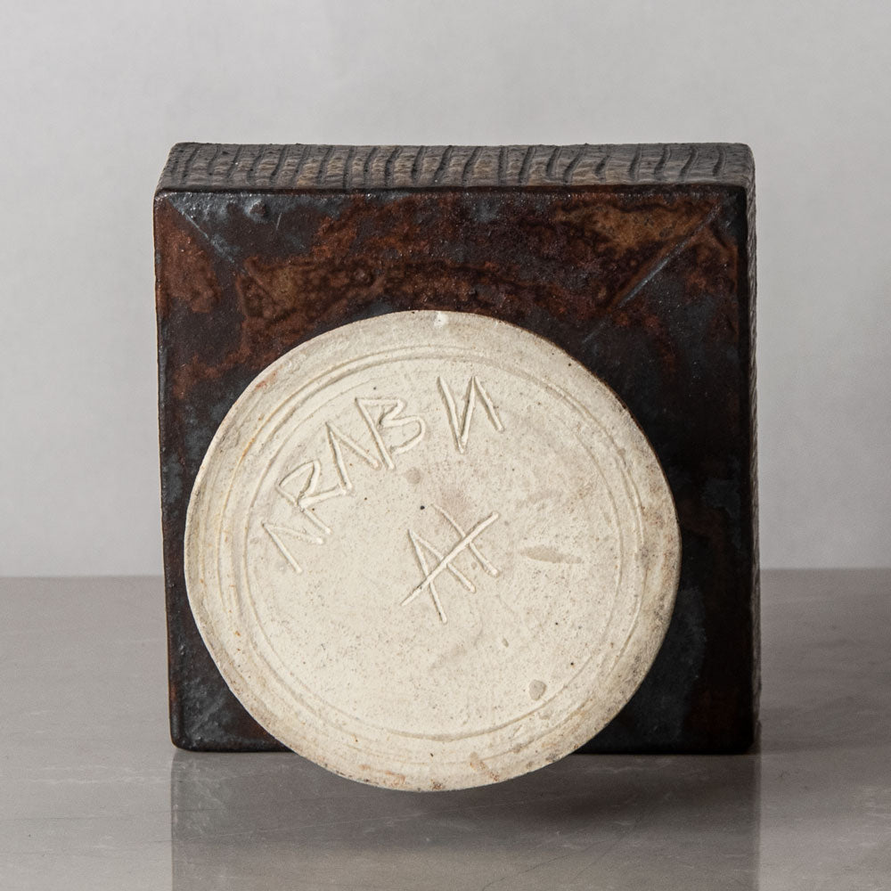 Annikki Hovisaari for Arabia, Finland, unique stoneware vase with brown glaze J1422