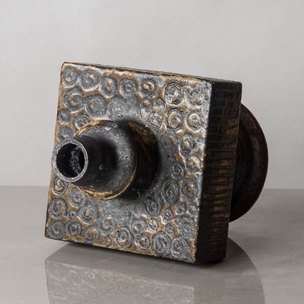 Annikki Hovisaari for Arabia, Finland, unique stoneware vase with brown glaze J1422