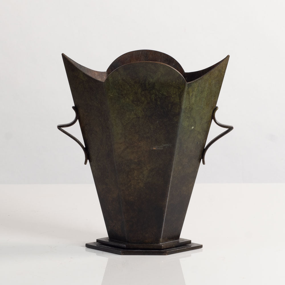 Holger Fridericias, HF Ildfast, Denmark, art deco bronze vase L3892