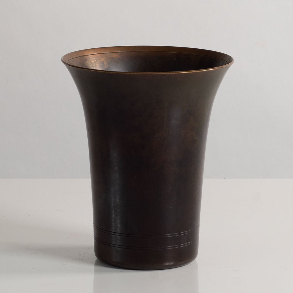 Just Andersen, Denmark, light bronze vase with flaring rim M4244