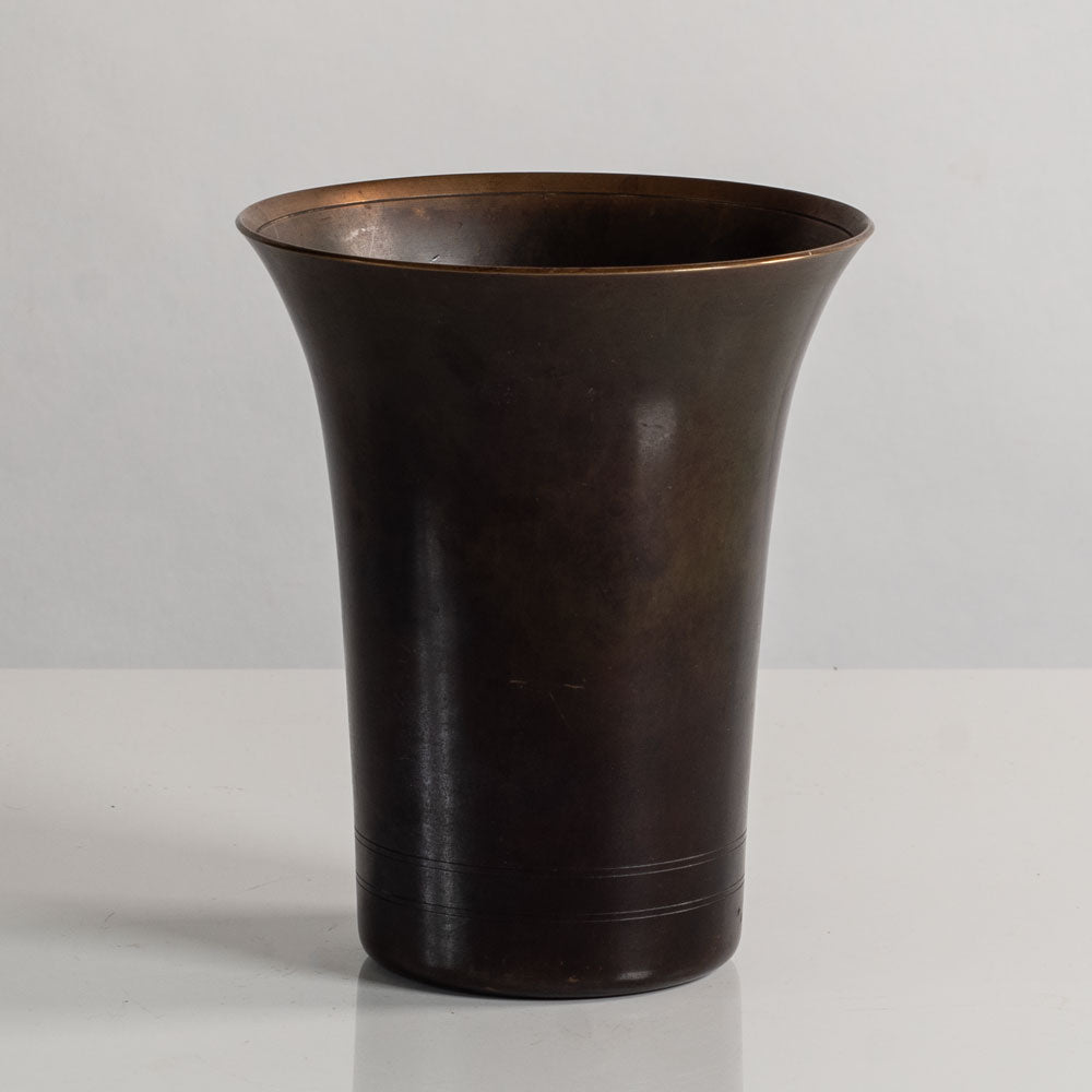 Just Andersen, Denmark, light bronze vase with flaring rim M4244