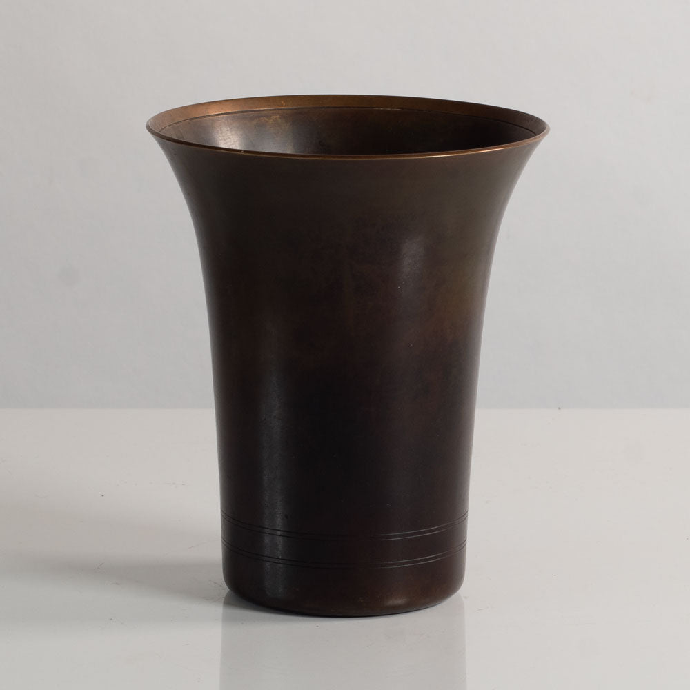 Just Andersen, Denmark, light bronze vase with flaring rim M4244