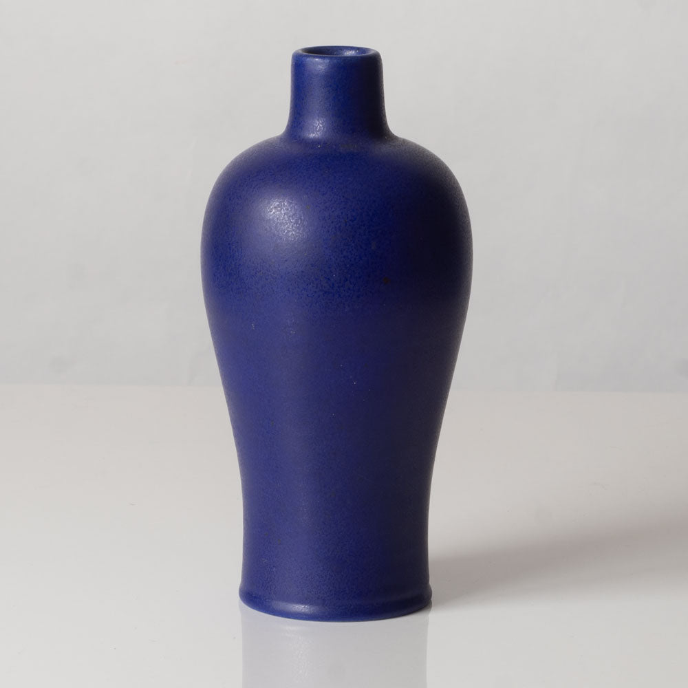 Gunnar Nylund for Rörstrand, Sweden, stoneware bulbous vase with cobalt blue glaze k2419