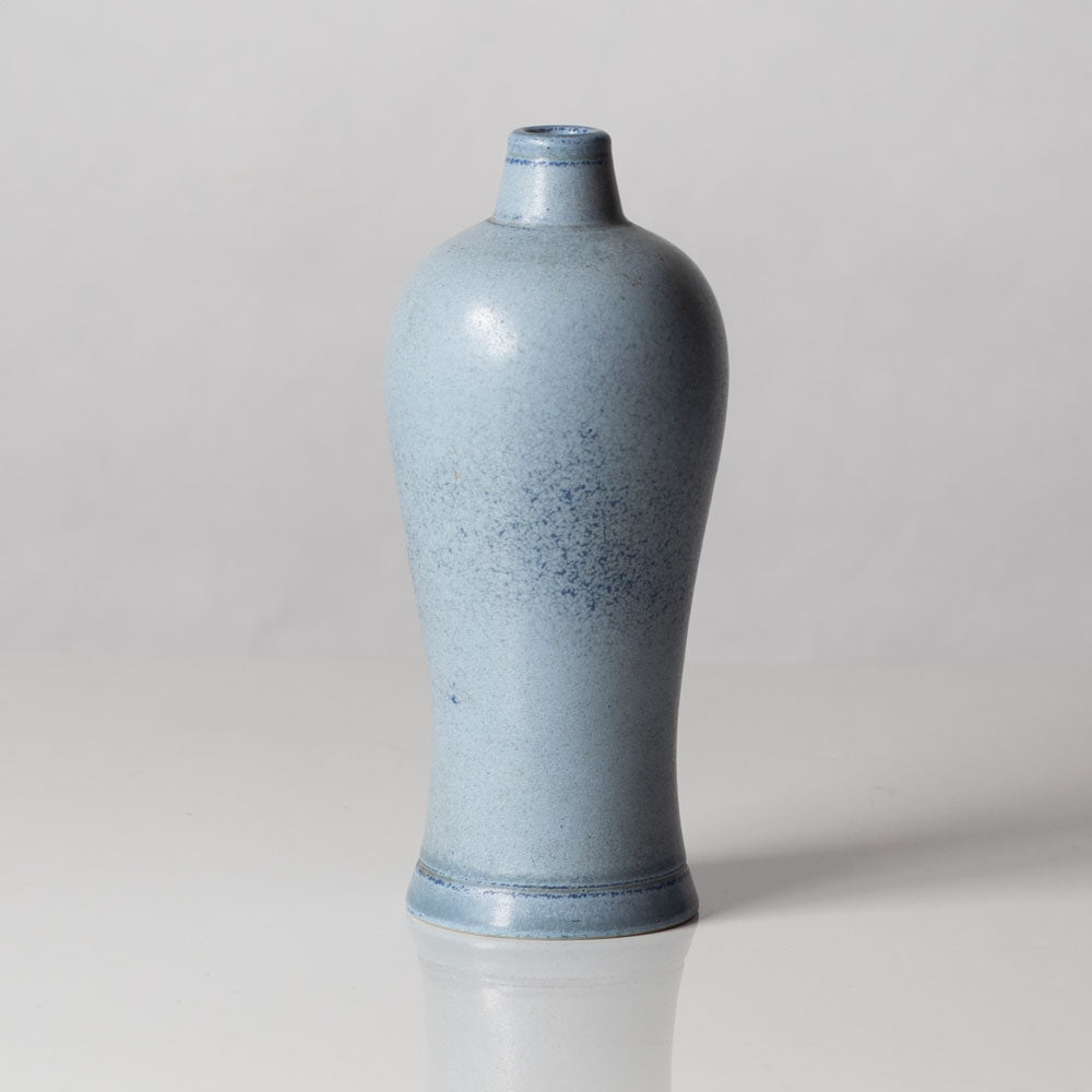 Gunnar Nylund for Rörstrand, Sweden, stoneware bulbous vase with light blue glaze k2338