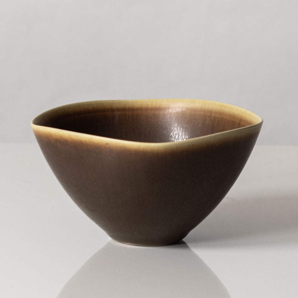 Per Linnemann-Schmidt at Palshus, Denmark, stoneware bowl with brown glaze K2521